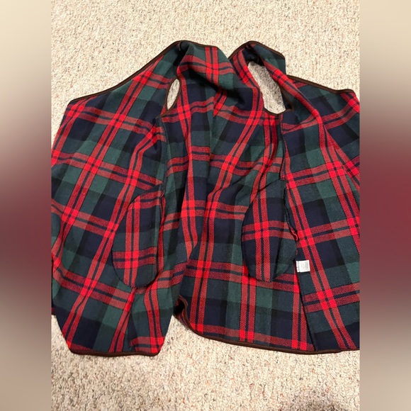 Plaid Vest With Tie Belt - Picture 2 of 3